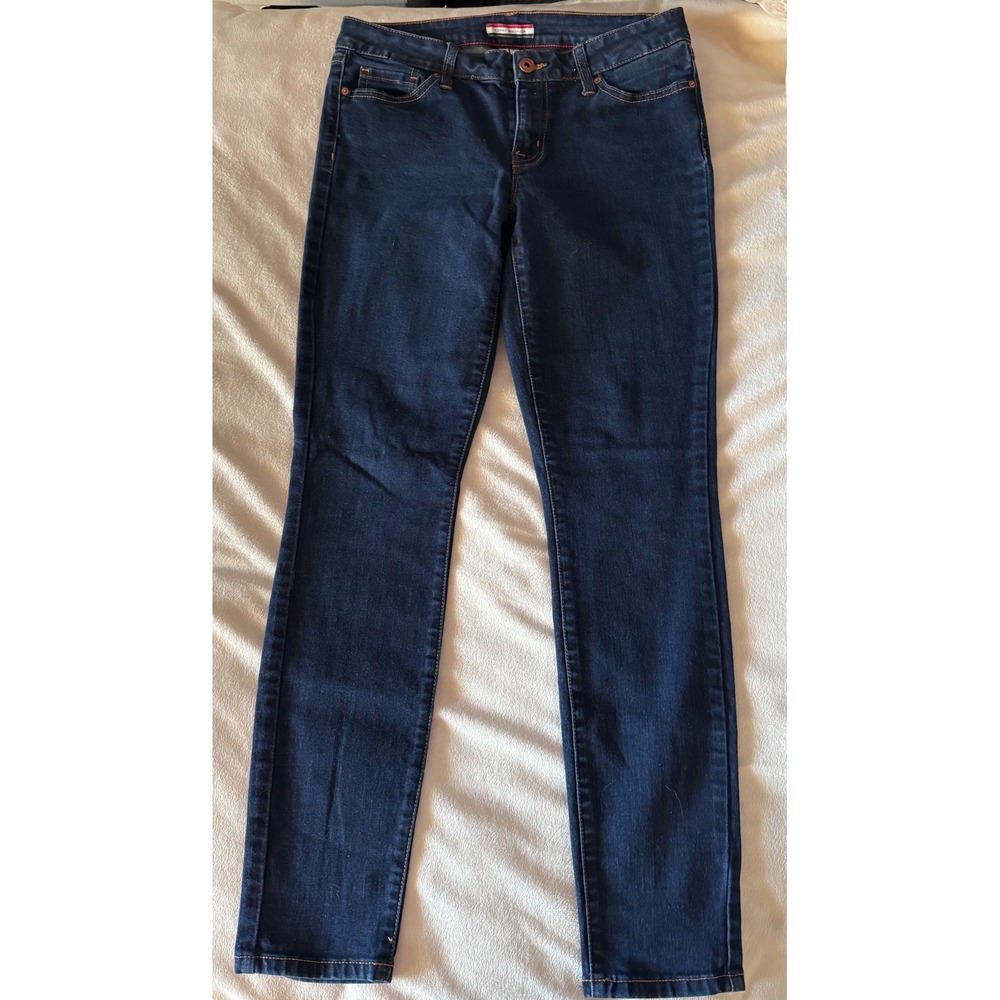 Tommy Hilfiger Womens Skinny Jeans Dark Wash Mid Rise Denim 4R RM17650010